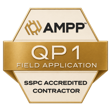 AMPP QP1 — SSPC Accredited Contractor badge
