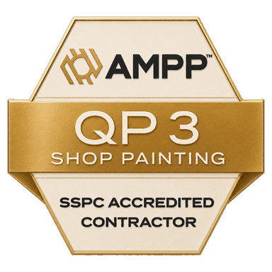 AMPP QP3 — SSPC Accredited Contractor badge